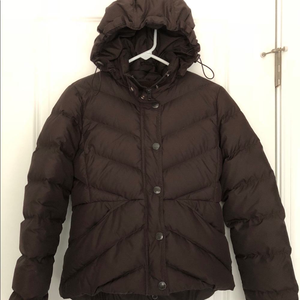 J. Crew Brown Puffer Down Jacket Coat